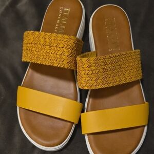 Yellow Slide Sandals